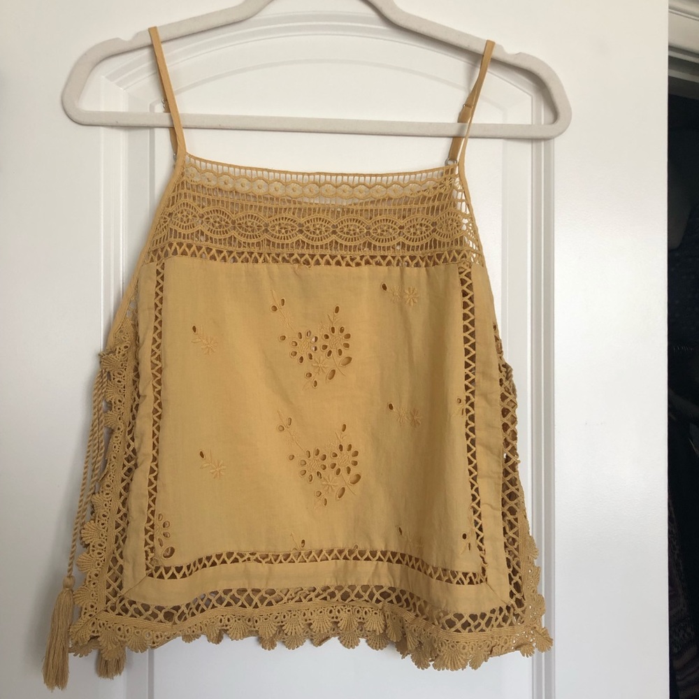 Free People Yellow Festival Top